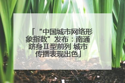“中国城市网络形象指数”发布：南通跻身Ⅱ型前列 城市传播表现出色