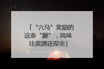 “六马”奖励的这条“腿”，风味比奖牌还厚重