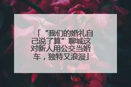 “我们的婚礼自己说了算”聊城这对新人用公交当婚车，独特又浪漫