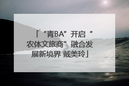 “青BA”开启“农体文旅商”融合发展新境界 戴美玲