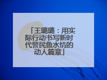 王璐璐：用实际行动书写新时代警民鱼水情的动人篇章