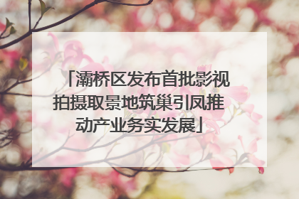 灞桥区发布首批影视拍摄取景地筑巢引凤推动产业务实发展