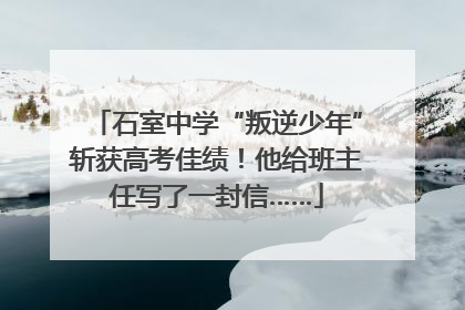 石室中学“叛逆少年”斩获高考佳绩！他给班主任写了一封信……