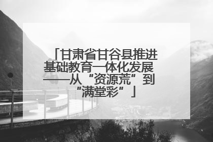 甘肃省甘谷县推进基础教育一体化发展——从“资源荒”到“满堂彩”