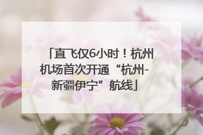 直飞仅6小时！杭州机场首次开通“杭州-新疆伊宁”航线