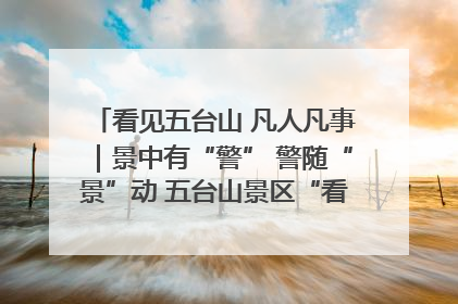 看见五台山 凡人凡事｜景中有“警” 警随“景”动 五台山景区“看得见”的平安守护