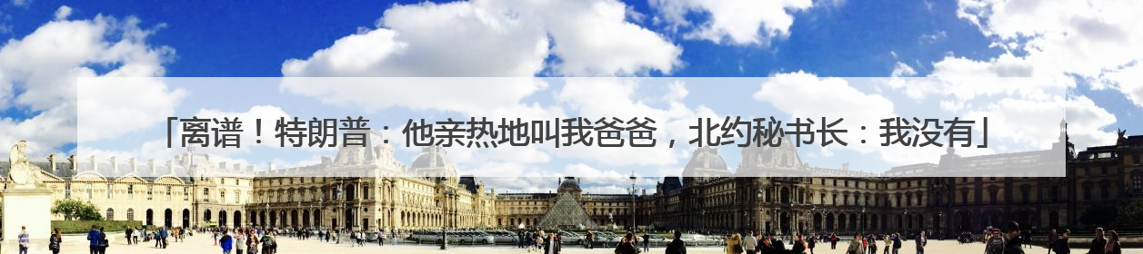 离谱！特朗普：他亲热地叫我爸爸，北约秘书长：我没有