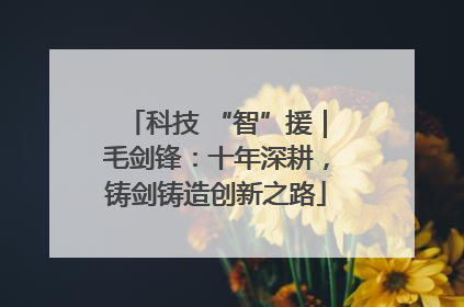 科技 “智”援｜毛剑锋：十年深耕，铸剑铸造创新之路
