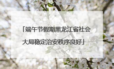端午节假期黑龙江省社会大局稳定治安秩序良好