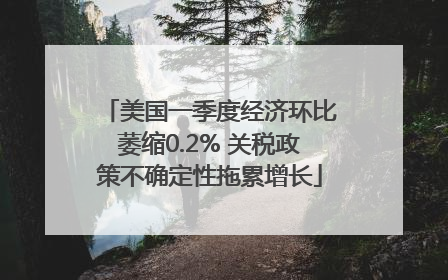 美国一季度经济环比萎缩0.2% 关税政策不确定性拖累增长