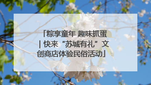 粽享童年 趣味抓蛋｜快来“苏城有礼”文创商店体验民俗活动