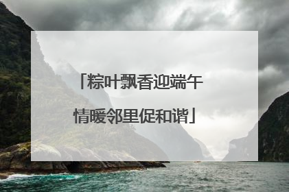 粽叶飘香迎端午 情暖邻里促和谐