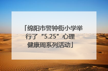 绵阳市警钟街小学举行了“5.25”心理健康周系列活动