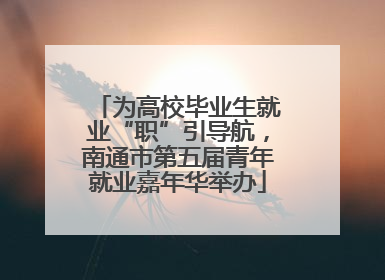为高校毕业生就业“职”引导航，南通市第五届青年就业嘉年华举办
