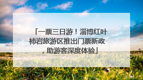 一票三日游！淄博红叶柿岩旅游区推出门票新政，助游客深度体验