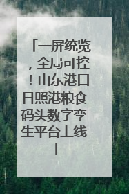 一屏统览，全局可控！山东港口日照港粮食码头数字孪生平台上线