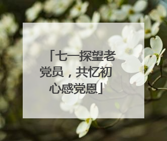 七一探望老党员，共忆初心感党恩