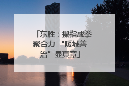东胜：攥指成拳聚合力 “暖城善治”显真章