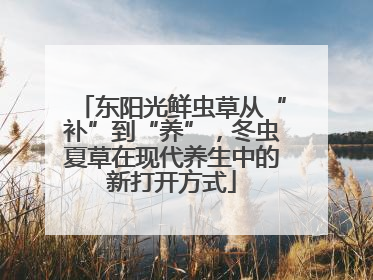 东阳光鲜虫草从“补”到“养”，冬虫夏草在现代养生中的新打开方式