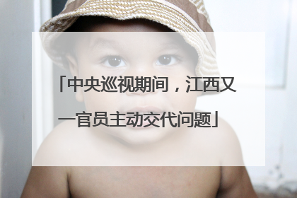 中央巡视期间，江西又一官员主动交代问题