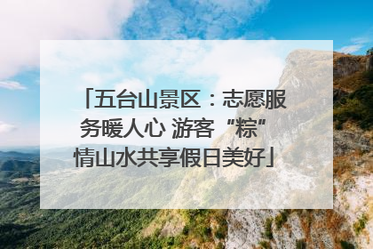 五台山景区：志愿服务暖人心 游客“粽”情山水共享假日美好