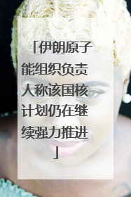 伊朗原子能组织负责人称该国核计划仍在继续强力推进