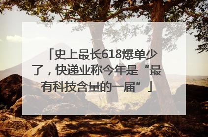 史上最长618爆单少了，快递业称今年是“最有科技含量的一届”