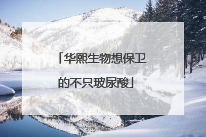 华熙生物想保卫的不只玻尿酸