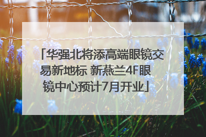 华强北将添高端眼镜交易新地标 新燕兰4F眼镜中心预计7月开业