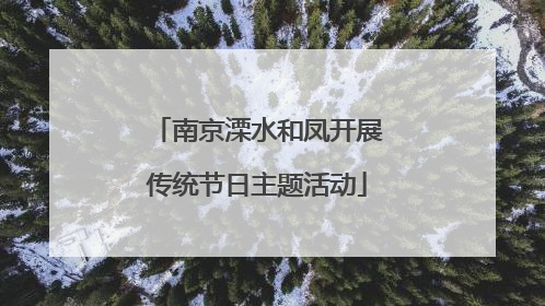 南京溧水和凤开展传统节日主题活动