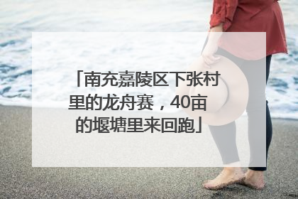 南充嘉陵区下张村里的龙舟赛，40亩的堰塘里来回跑