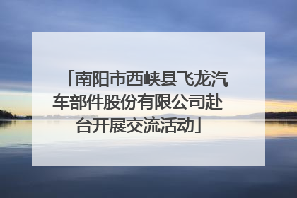 南阳市西峡县飞龙汽车部件股份有限公司赴台开展交流活动