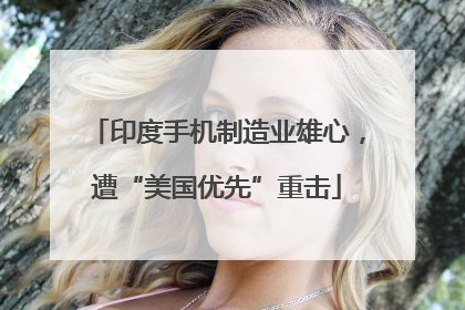 印度手机制造业雄心，遭“美国优先”重击