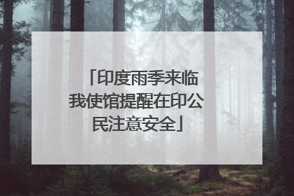 印度雨季来临 我使馆提醒在印公民注意安全