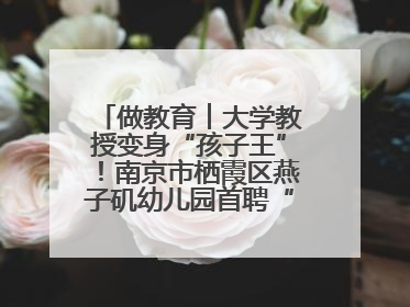 做教育︱大学教授变身“孩子王”！南京市栖霞区燕子矶幼儿园首聘“科学副园长”点燃萌娃科学梦