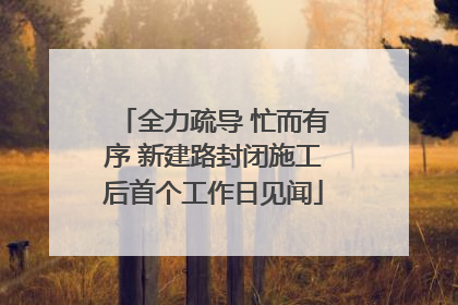 全力疏导 忙而有序 新建路封闭施工后首个工作日见闻