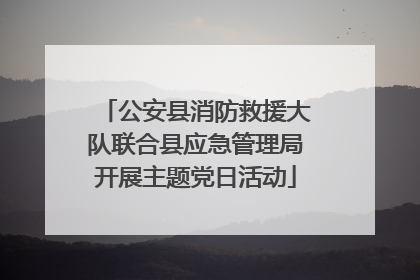 公安县消防救援大队联合县应急管理局开展主题党日活动