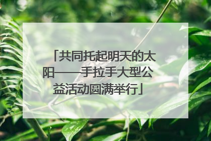 共同托起明天的太阳——手拉手大型公益活动圆满举行