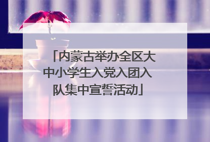 内蒙古举办全区大中小学生入党入团入队集中宣誓活动