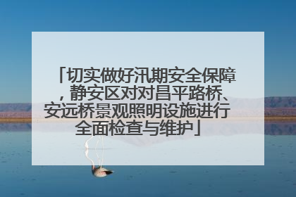 切实做好汛期安全保障，静安区对对昌平路桥、安远桥景观照明设施进行全面检查与维护