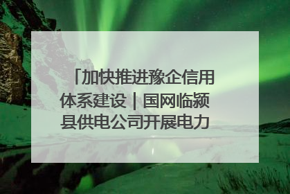 加快推进豫企信用体系建设｜国网临颍县供电公司开展电力行业信用企业现场咨询访谈工作