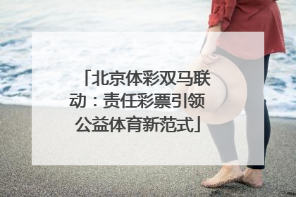 北京体彩双马联动：责任彩票引领公益体育新范式