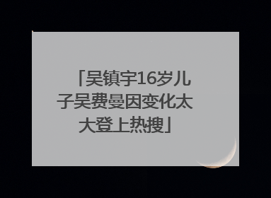 吴镇宇16岁儿子吴费曼因变化太大登上热搜
