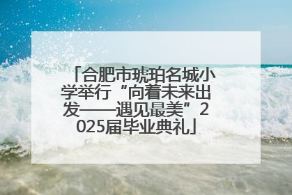 合肥市琥珀名城小学举行“向着未来出发——遇见最美”2025届毕业典礼