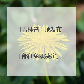 吉林省一地发布干部任免职决定
