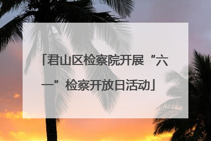 君山区检察院开展“六一”检察开放日活动
