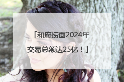和府捞面2024年交易总额达25亿！
