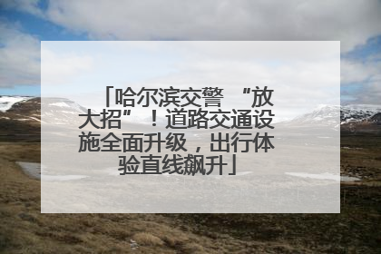 哈尔滨交警 “放大招”！道路交通设施全面升级，出行体验直线飙升