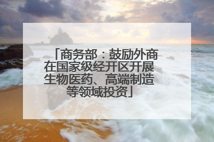 商务部：鼓励外商在国家级经开区开展生物医药、高端制造等领域投资