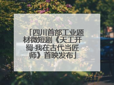 四川首部工业题材微短剧《天工开蜀·我在古代当匠师》首映发布